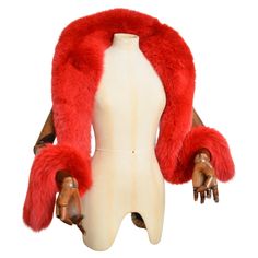 The Most beautiful scarlet red natural fox fur boa we have ever set our eyes on. The Fur is super thick, glossy and plush. Made in France by renowned Parisian furrier 'Robert Beaulieu'. Perfect for adding a touch of old school glamour to elevate any Look ! Measurements provided in Inches; Length - 83" Widest point 7" ONE SIZE FITS ALL. Immaculate Condition. Fur Boa Outfit, Sleevless Coat, Red Fur Coat, Red Fox Fur Coat, Luxury Red Vintage Scarf, Vintage Fur Stole, Fox Fur Scarf, Leather Waistcoat, Red Fur