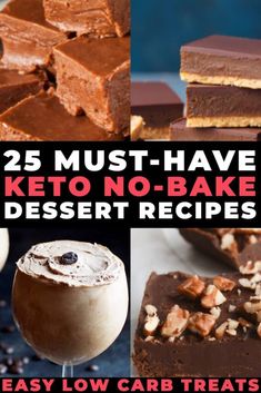 25 must have keto no - bake dessert recipes that are easy to make