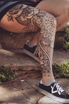 #mandalatattoo #mandala #tattoo #art #mandalaart #tattoos #ink #dotworktattoo #mandalas #inked #dotwork #tattooartist #blackwork #artist #mandaladrawing #tattooart #mandalaartist #mandalalove #tattooed #mandalapassion #geometrictattoo #sharing #blackworktattoo #mandaladesign #artwork #ornamentaltattoo #drawing #zentangle #artistsoninstagram #tattooideas Hippy Tattoo Sleeve, Start Of Leg Sleeve Women, Fine Line Full Leg Tattoo, Tattoo Ideas Female Leg Sleeve Mandala, Geometrical Leg Tattoo, Leg Sleeves For Females Mandala, Mandela Leg Sleeve, Lower Leg Sleeve Tattoos Female, Front Calf Tattoos For Women