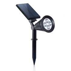 Solar Powered Spot Lights Outdoor Waterproof Landscape LED Spotlights Bright Security Lighting 400LM IP65 6-9h Working Time Black Security Lighting, Spot Lights, Battery Operated Lights, Security Lights, Led Spotlight, Home Decor Lights, Outdoor Solar, Solar Powered, Decor Lighting