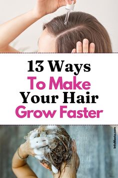 Discover 13 effective methods to promote faster hair growth naturally. From adopting a healthy diet rich in vitamins and minerals, such as biotin and keratin, to incorporating scalp massages and essential oils into your routine, these tips will help you achieve longer and stronger locks in no time. Say goodbye to slow-growing hair and hello to the radiant mane you've always wanted. Try out these easy techniques today for healthier and more vibrant hair growth. Hair Growth Naturally, Hair Growth Regimen, Make Your Hair Grow Faster, Hair Thickness, Boost Hair Growth, Hair Growth Supplement, Hair Growth Faster