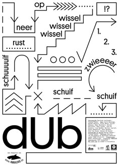 a black and white poster with the word dub written in different languages, including words such as