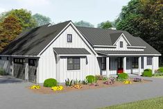 this is a computer rendering of these country house plans