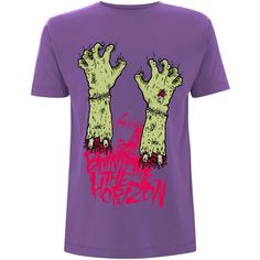 Bring Me The Horizon Zombie Hands Unisex T-Shirt Zombie Hands, Hands Design, Bring Me The Horizon, The Horizon, Zombie, Unisex T Shirt, Short Sleeves, Purple, T Shirt