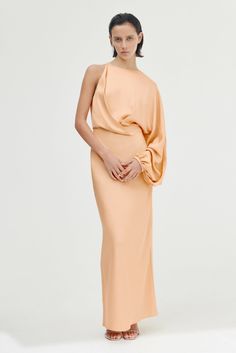 ALESSIA ONE SHOULDER LONG SLEEVE DRESS – Significant Other One Shoulder Long Sleeve Dress, Organza Dresses, Dress Bodice, Viscose Rayon, Delicate Design, Wedding Guests, Significant Other, Sleeve Designs, Modern Woman