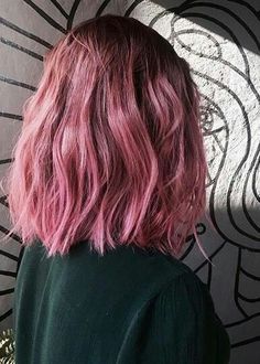 Pink Ombre Hair, Lob Haircut, Fantasy Hair, Dye My Hair, Hair Envy, Grunge Hair, Green Hair