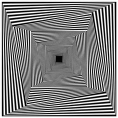 an abstract black and white image with lines in the center, as if it were optical art