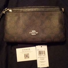 This Is A Double Clutch And Never Used. Brand New Bags Coach, Coach Purse, Coach Purses, Wristlets, Coach Bags, Clutches, Black And Brown, Bag Lady, Purse