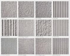 an image of different types of textured wallpapers in shades of gray and white