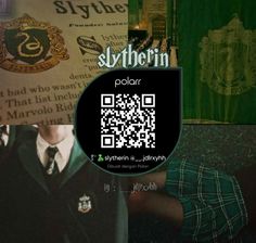 there is a qr code on the wall next to an image of harry potter