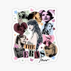 the frays tour sticker is shown with many different images and words on it