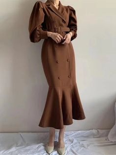 Shipping: Worldwide Express Shipping AvailableDelivery time: 7-15Days Fast ShippingReturns: Fast refund, 100% Money Back Guarantee. Women Blazer Dress, Mermaid Midi Dress, Dress Elegant Long, Dress Office, Elegant Blazers, Stylish Blazer, Women Blazer, Korean Fashion Dress, Maxi Dress Green