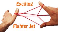 two hands holding red string with the words exciting and fighter jet