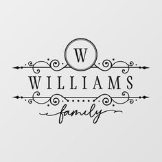 the logo for william's family, which has been designed to look like an old fashioned