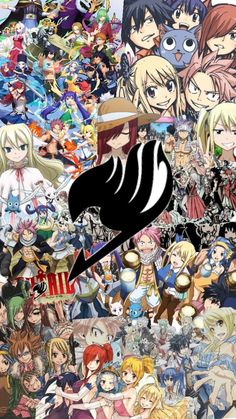 many anime characters are grouped together