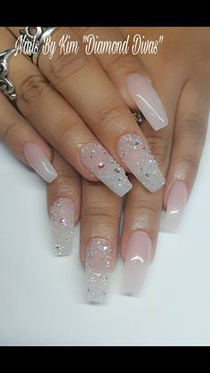 Pixie Glitter Acrylic Nails, Pixie Nails Crystal, Pixie Glitter Nails, Pixie Crystals Nails, Natural Bling Nails, Pixie Beads Nails, Pixie Diamond Nails, Pixie Dust Nails Acrylic, Crystalline Nails