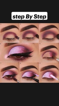 Double Eyeshadow Make Up, Makeup Products Aesthetic, Drawing Makeup, Cut Crease Eye Makeup, Maquillage Yeux Cut Crease, Products Aesthetic, Pink Eyeshadow Look, Cut Crease Eyeshadow, Pretty Eyeshadow