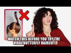 Butterfly Layers On Curly Hair, Cute Haircuts For Short Hair With Layers, What Is The Butterfly Haircut, Butterfly Haircut Short Hair With Bangs Curly, Butterfly Haircut Long Hair Video, Butterfly Haircut Before And After, How To Do The Butterfly Haircut, Butterfly Haircut Long Hair Diy, Butterfly Layers Curly Hair