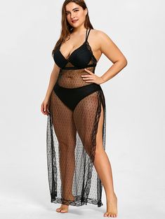 Up to 60% off. Free shipping worldwide.See Through Plus Size Beach Cover Up.#coverup #plussize #plussizefashion #beach #beachoutfits#summer#summerstyle#holiday Lace Beach Wear, Sheer Lace Dress, Plus Size Corset, Beach Wrap, Lingerie Dress, Lace Dress Black