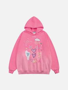 Top Streetwear Brand Aelfric Eden, Street fashion clothes shopping online, free shipping worldwide! Brynlee Dawn, Insect Cartoon, Cartoon Hoodie, 90s Y2k Fashion, Top Streetwear Brands, Aelfric Eden, Twinkling Stars, Fluffy Clouds, Vibrant Flowers