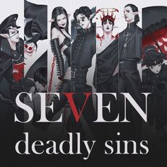 seven deadlysins are featured in this poster