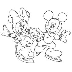 mickey and minnie mouse coloring pages