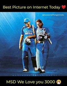 two men standing next to each other in front of a blue background with the words msd we love you 30000