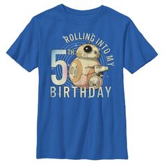 Dallas Stars The birthday kiddo will love having friends and family celebrate with them wearing this boys' birthday graphic tee. Crewneck Short sleevesFABRIC & CARE Cotton Machine wash Imported The birthday kiddo will love having friends and family celebrate with them wearing this boys' birthday graphic tee. Star Wars The birthday kiddo will love having friends and family celebrate with them wearing this boys' birthday graphic tee. Size: X Small. Color: Med Blue. Gender: male. Age Group: kids. Birthday Graphic, Having Friends, Bb 8, Dallas Stars, Boy Tees, 8th Birthday, 7th Birthday, Boys Top, 5th Birthday