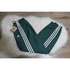 These Are Super Hard To Find With Tags And We Are Offering Them Up To You! Please See Images And Title For Description. Thanks And Good Luck! Green Nylon Sporty Parachute Pants, Casual Green Bottoms With Three Stripes, Adidas Green Bottoms For Streetwear, Green Parachute Pants With Elastic Waistband For Sports, Adidas Nylon Sports Pants, Adidas Sports Nylon Pants, Adidas Green Sporty Pants, Green Adidas Sporty Pants, Green Sportswear Bottoms With Three Stripes