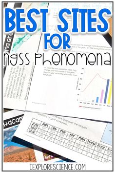 the text best sites for mass phenoma on top of papers with images of graphs