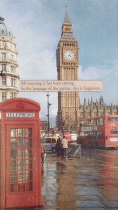 the big ben clock tower towering over the city of london on a rainy day in england