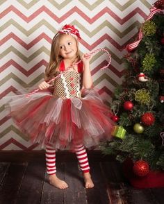 Gingerbread Girl Tutu Dress and Legwarmers sz 0-5T Outfit With Stockings, Elastic Crochet, Kids Christmas Dress, Tulle Straps, No Sew Tutu, Sweet Pictures