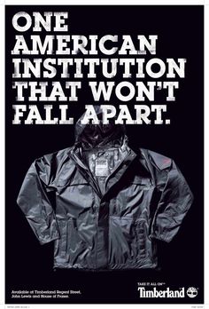 an advertisement featuring a jacket with the words, how revolutionary a jacket that can keep two people dry