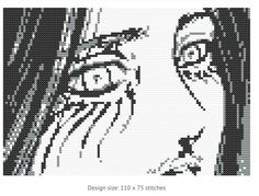 Eren attack on the anime схема Berserk Alpha Pattern, Attack On Titan Crochet, Gojo Pixel Art, Crochet Vs Knit, Pokemon Cross Stitch Patterns, Pixel Grid, Graph Crochet, Perler Bead Templates