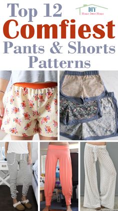 A blog about craftsorganizingrecipesfree printablesgardeninghome decorand all else DIY related. Sewing Pants, Costura Diy, Comfy Pants, Easy Sewing Projects, Diy Couture, Love Sewing