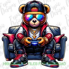 Nft Bear Art, Head Down Drawing, Bears Game, Teddy Bear Design, Beg Tangan, Bear Head, Bear Graphic, Customise T Shirt, Bear Design