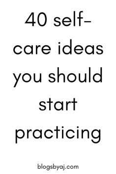 Learn to always take good care of yourself by practicing little self-care activities. Self-care ideas you should start practicing. Take Good Care Of Yourself, Love Book