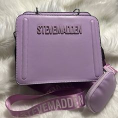 Brand New !!! Steven Madden Bags Handbags, Steve Madden Burgent Bag, Purple Handbags, My Style Bags, Luxury Bags Collection, Purple Purse, Steve Madden Handbags, Purple Gift, Girly Bags