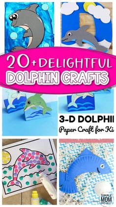 dolphin crafts for kids to make with paper and glue