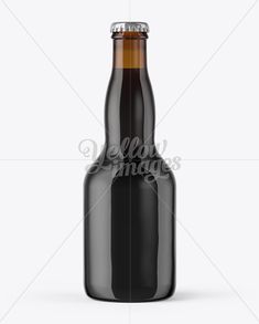 a bottle of soda mockup on a white background