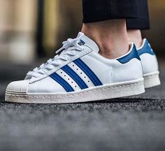 Superstar Adidas, Adidas Blue, Adidas Gazelle Sneaker, Adidas Superstar Sneaker, Men Fashion, Adidas Sneakers, Blue White, Adidas