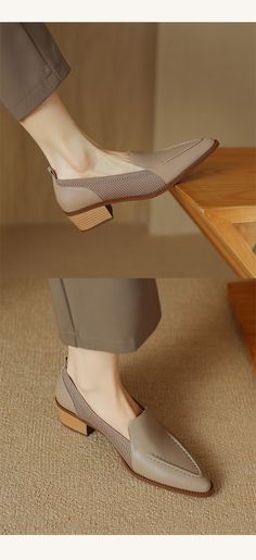 CHIKO Mikaela Pointy Toe Block Heels Loafers Shoes Casual Footwear Women, Chic Footwear, Leather Shoes Women Flats, Shoe Makeover, Block Heel Loafers, Fabulous Style, Walk A Mile, Casual Day Outfits, Kitten Heel Pumps