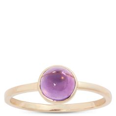 This new amethyst ring from our Lisa Bridge Collection is designed to be wearable, stackable and a reflection of your unique self. A purple round amethyst shines in its protective bezel setting of 14K yellow gold. It’s a perfect staple piece when you’re looking to add just the right pop of color to your day. Modern Amethyst Ring With Polished Finish, Round Amethyst Birthstone Ring In Fine Jewelry Style, Classic Purple Amethyst Ring With Bezel Setting, Classic Amethyst Ring With Bezel Setting, Purple Round Birthstone Ring, Fine Jewelry Purple Birthstone Ring, Purple Birthstone Ring With Round Stone, Purple Solitaire Birthstone Ring, Purple Solitaire Round Ring