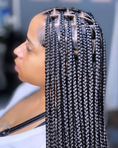 Med Knotless, Box Braids For Black Women, Medium Knotless, Belle Hairstyle, Braids For Black, Styles Braids, Goddess Braids Hairstyles