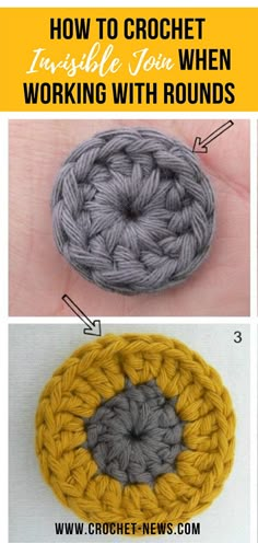 crochet instructions on how to use the circular stitch in this round - up