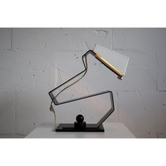 a lamp that is on top of a table