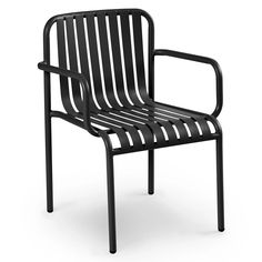 Sarek Black Stackable Dining Armchair | Article Modern Outdoor Dining Furniture, Modern Outdoor Patio, Mid Century Modern Dining, Dining Armchair, Metal Dining Chairs, Outdoor Dining Furniture, Modern Dining Table, Modern Dining Chairs, Dining Arm Chair