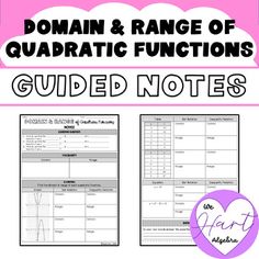 a pink and white poster with the words guided notes