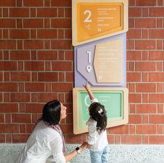 Interior Design Signage, School Wayfinding, Way Finding, Architecture Drawing Plan, Navigation Design, Kindergarten Design