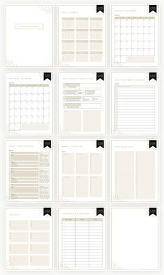 the printable planner pages are lined up and ready to be used in any project